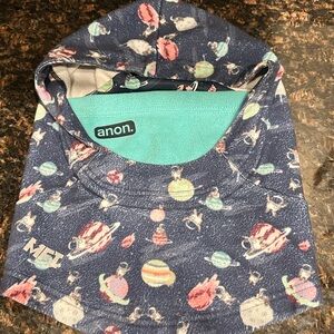Anon. Kids Navy Space-Print Hooded Neck Gaiter